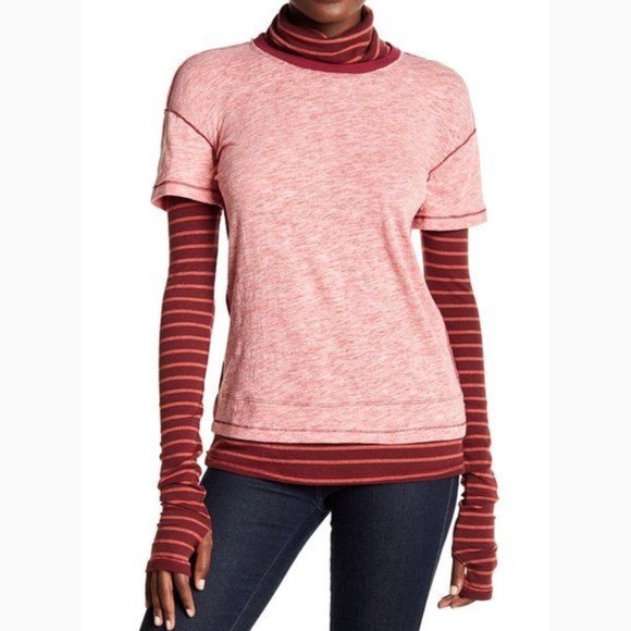 HP $30 BLOWOUT! Free People turtleneck tee NWT - Picture 2 of 8